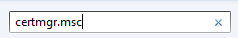 Запуск оснастки certmgr.msc